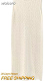 Out Dress Women Midi Knitting Vintage Loose Casual Sleeveless Summer Streetwear Vacation Aesthetic Female Simple Daily-Outfit