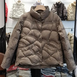 90% White Duck Down Jacket Women Ultra Light Down Coat Casual Loose Stand-Up Collar Clothes Waterproof Windproof