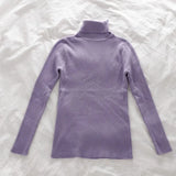 2021 Women Pullover Turtleneck Sweater Long Sleeve Knitted Soft Female Basic Tops Korean Fashion Ladies Jumper