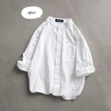 Cotton Shirt Spring Autumn 2023 Women Fashion White Top Korean Fashion Office Clothes Kpop Clothes Elegant Tunic for Man-Outfit