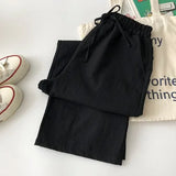 Pants Women High Waist Trousers Solid Basic Drawstring All-match Casual Streetwear Chic Spring Lace-up Bow Simple