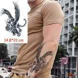 Waterproof Temporary Tattoo Sticker Pirate Ship Skull Flag Tatoo Water Transfer Fake Tatoo Flash Tatto Woman Man Kid 14.8*21