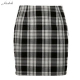 High Waist Retro Style plaid Series Half-length slim Short Skirt 2019fashion casual Street style mini package hip