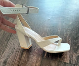 2022 Women's Sandals Sexy Thick High Heels Buckle Candy Solid Color Casual Summer Footwear Ladies Shoes Party Sandals