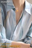 Ink Printing Chiffon Shirt Women Turn-down Collar Long Sleeve Silk Satin Blouse Women Fashion Korean Casual Shirts 21808-Outfit