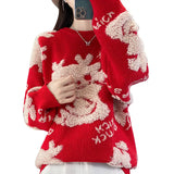Woherb Of The Dragon This Year Lady Sweater 2024 Spring Festival New Towel Embroidered Jacquard Bottom Shirt Gentle Wind Short Jacket-Outfit