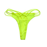 Sexy Swimsuit Bottoms G-string Bikini Swimwear Cheeky Hollow Out Panties V Swim Trunks Swimwear Bandage Mini Thong