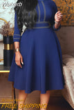 Lady A-line Dress African Long Dresses for Women 2023 Summer Sale Evening Party High Waist Robe Femme Plus Size Ladies-Outfit