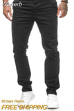 Men's Solid Color Trousers Pants Men Winter Autumn New Casual Trousers Full Length Cargo Pants-Outfit