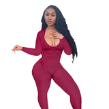 Slim Waist V-Neck