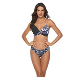 Push Up Bikinis Set Swimwear Women Swimsuits Bathing Suit Women Halter Biquini Leaf Print Beach Wear Bikini 2020