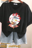 100% Cotton M-6XL T Shirt Japanese Cartoon Anime Tshirt Short Sleeve Women's Top Summer Couple V Neck Oversized T Shirts-Outfit