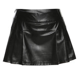 Woherb Spring And Summer New Women's Solid Color Slim Street Fashion High Waist Skirt Pleated Skirt-Outfit