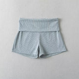 Trendy Women's Dress Sexy Flanging Tie Short Style Small Wipes + Waist Lift Hip Slimming Shorts Two Suits-Outfit