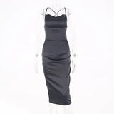 satin slip high waist neon backless sexy bodycon midi dress 2019 summer women fashion party elegant sleeveless