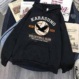Cartoon Haikyuu Hoodies Men Funny Japanese Anime Streetwear Harajuku Karasuno Fly High Graphic Sweatshirts Unisex Tops