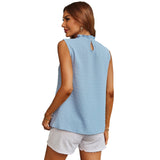 Elegant Solid Sleeveless Loose