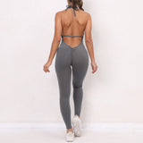 Woherb One-Piece Quick-Dry Tight Yoga Pants Breathable Women's Wrinkled Peach And Butt Gym Pants-Outfit