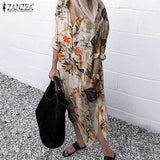 2021 Women Lapel Long Sleeve Autumn Shirt Dress Cotton Split Dresses Elegant Solid Work Office Vestidos Female Tunic