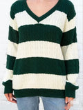 80's Downtown Girl Striped Sweater-Outfit