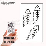 Water Transfer Tattoo Skull Cyclops Pirate Tattoo Body Art Waterproof Temporary Fake Flash Tattoo for Man Woman Kid