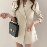 Shoulder Loose Thin Black Small Suit Jacket Woman 2025 New Korean Long-Sleeved Suit