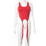 hirigin Basic Long Ribbon White Tank Tops For Women Hight Street Casual Wear Summer Chic Fashionable Vest Club Wear