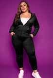 Fall Plus Size Casaul Solid Hoodies And Pant