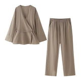 New Spring Style Kimono Coat 5427743 Trousers 5427431-Outfit