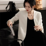 Suit Spring And Autumn New Cushion Shoulder Casual Fashion Temperament Slimming Professional OL Small Suit Coat