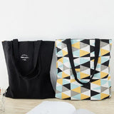 New Millet Wheat Fabric Double-sided Dual-use Shoulder Bags Cotton Linen Pocket Handbag Shopping Bag Female Canvas Cloth