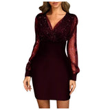 Dress Women Sequins Sexy Summer Dress Female Retro Elegant Party Mini Dresses Casual Elegant Dresses sukienki