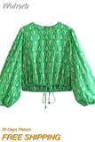 2023 Women Summer 2-Pieces Sets Vintage Print Short Blouses Tops and Trousers Female Street Two Suits Clothing-Outfit