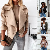 Hot Style Autumn And Winter Long Sleeve Lapel Deer Skin Velvet Button Jacket Small Coat Female-Outfit