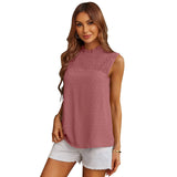 Elegant Solid Sleeveless Loose