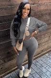 Fall Basic Style Hoodies And Pant 2 Piece