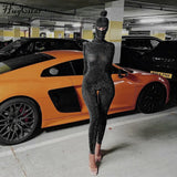 2025 Fashion Sexy Flash Show High-Neck Long Sleeves Long-Sleeved Hat
