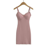 Fashion Women's Sexy Hot Girls Lace Breast Cushion Suspender Dress Spring And Summer Fashionable Hip Skirt-Outfit