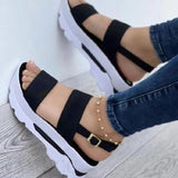 Women Sandals 2022 New Heels Woman Platform Wedges Shoes Ladies Summer Sandals Buckle Non-slip Beach Sandals Plus Size