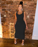 Popular Solid Color Sleeveless Casual