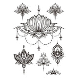Temporary Tattoo Stickers Sexy Rose Heart-shaped Wreath Fake Tatto Waterproof Tatoo Back Leg Arm Belly Big Size for Women