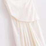 Spring Blended Pleated Dress 2965120-Outfit