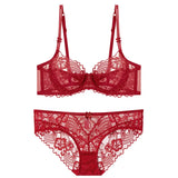 Bra Sexy Pure Desire Underwear Women's Summer Breathable French Small Agglomeration Bra Lace Panties