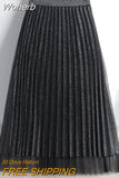 Summer Women Gradient Color Mesh Skirt Elegant High Waist Sequins A-line Midi Length Pleated Skirt QT1785-Outfit