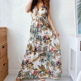 Station Wish Popular Style 2023 Summer Dress New Printed Bare-Back Strapped Dress-Outfit
