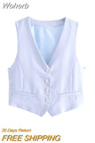 2023 Women Summer 2-Pieces Sets Casual Solid Linen Vests Coats and Trousers Female Elegant Street Two Suits Clothing-Outfit