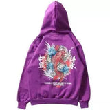 Boys Cool Men Hip Hop Hoodies Japanese Casual Sweatshirts Streetwear Men Women Loose Pullover Harajuku Devil Hoodie