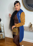 Winter Contrast Long Sleeve Hoody Casual Long