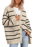 Joker Knit 2023 Women's Button V-Neck Pure Color Sweater Women-Outfit