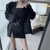 Woherb Summer New Temperament Texture Suit Women's Bag Hip Sling Dress Suit Jacket Fried Street Two-Piece Set-Outfit